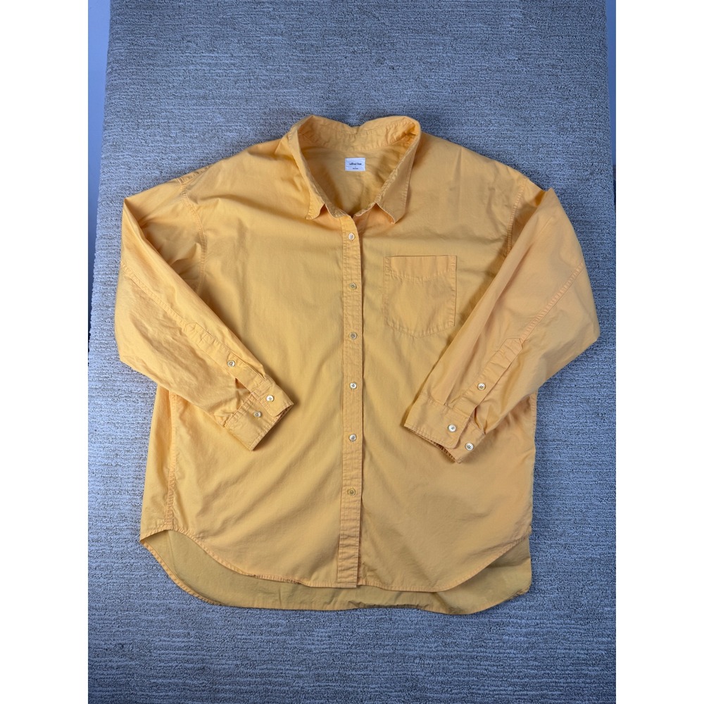 Wilfred Free Aritzia Yellow Organic Cotton Oversized Button Down Shirt Large